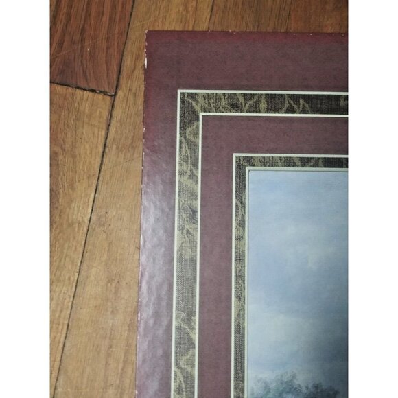 The Shepherdess by Johann Baptist Hofner Lithograph Print cardboard frame 28x22" - Picture 9 of 10